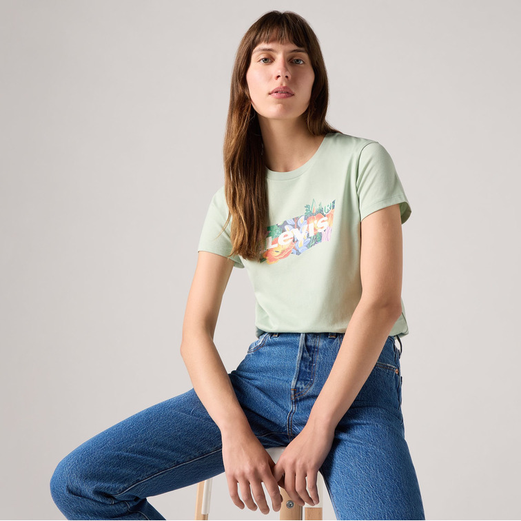 CAMISETA MUJER LEVIS PERFECT LOGO BATWING FLORAL