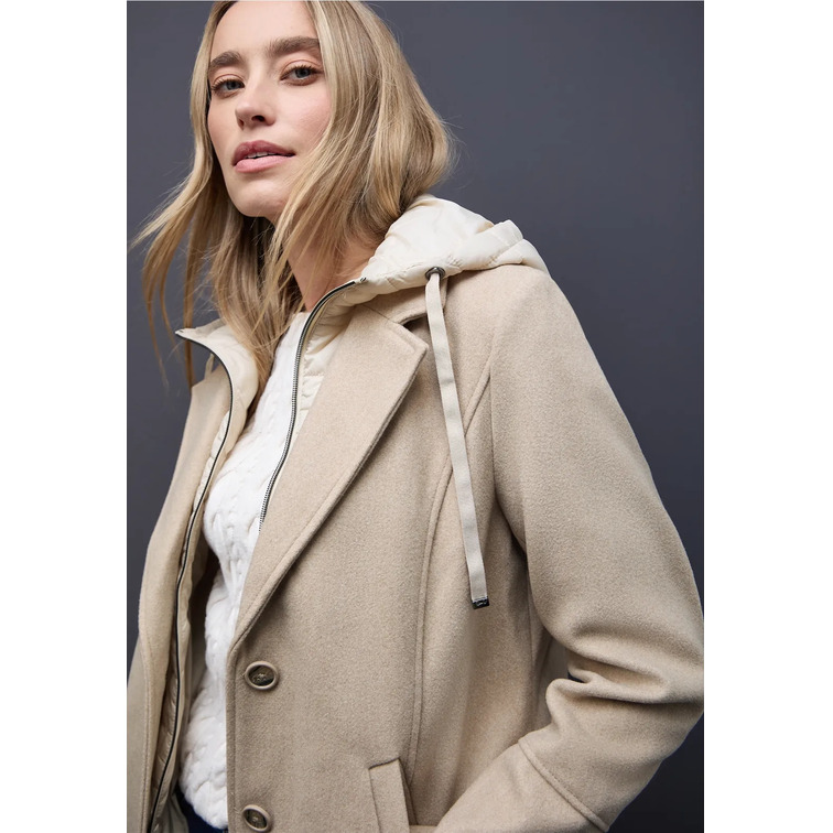 ABRIGO LARGO MUJER STREET ONE CON CAPUCHA