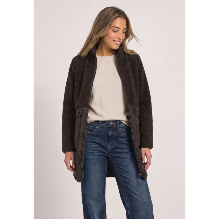 MUJER MAT MIX TEDDY COAT W. QUILTING 17111