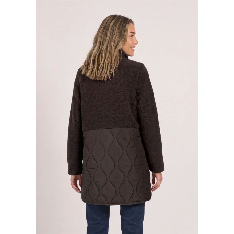 MUJER MAT MIX TEDDY COAT W. QUILTING 17111