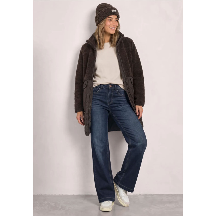 MUJER MAT MIX TEDDY COAT W. QUILTING 17111