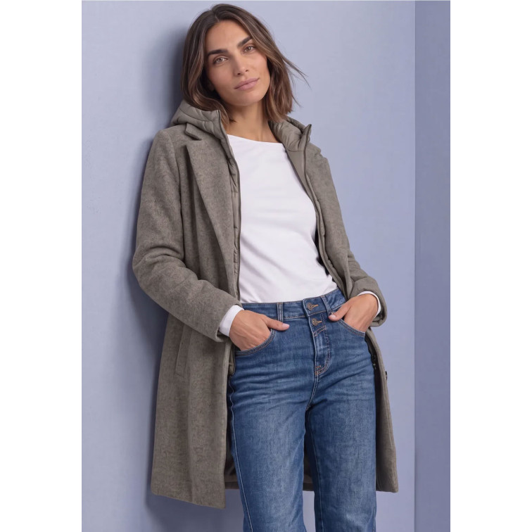 MUJER REVERS COAT W. HOODY INSERT 17655
