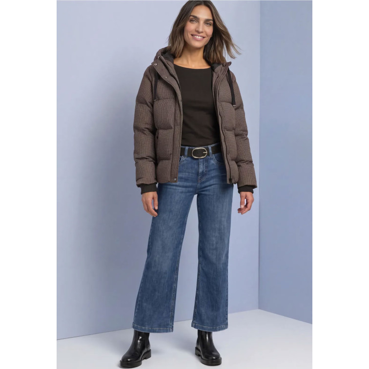 MUJER SHORT PADDED JKT W. AOP AND GL 37111