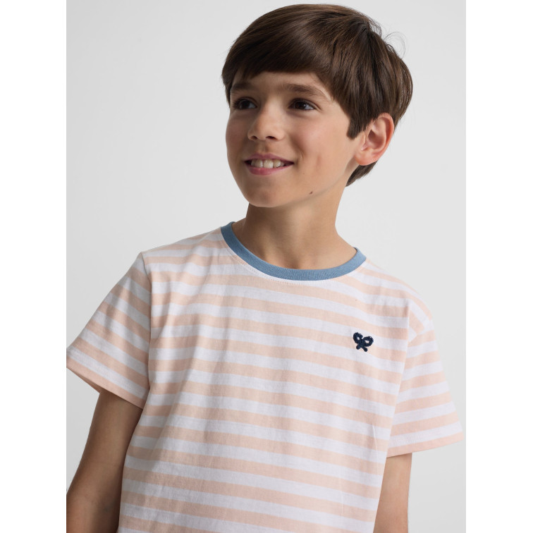 CAMISETA NIÑO  SILBON CAMISETA KIDS RIBETE RAYAS FIN