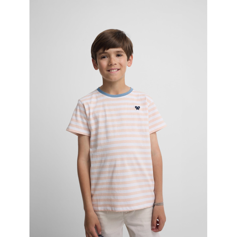 CAMISETA NIÑO  SILBON CAMISETA KIDS RIBETE RAYAS FIN