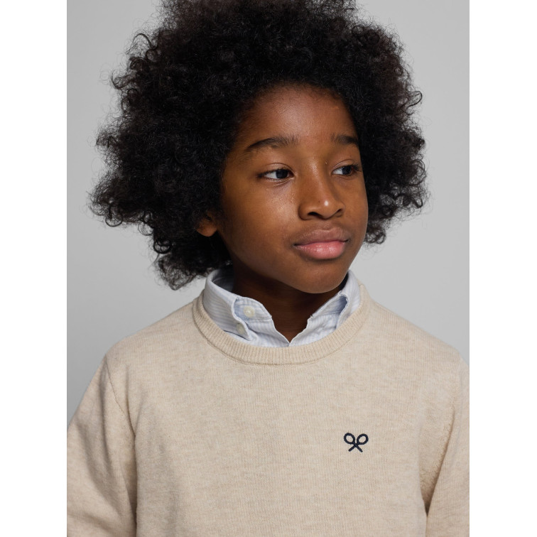 JERSEY PUNTO LOGO BORDADO NIÑO SILBON FIT REGULAR