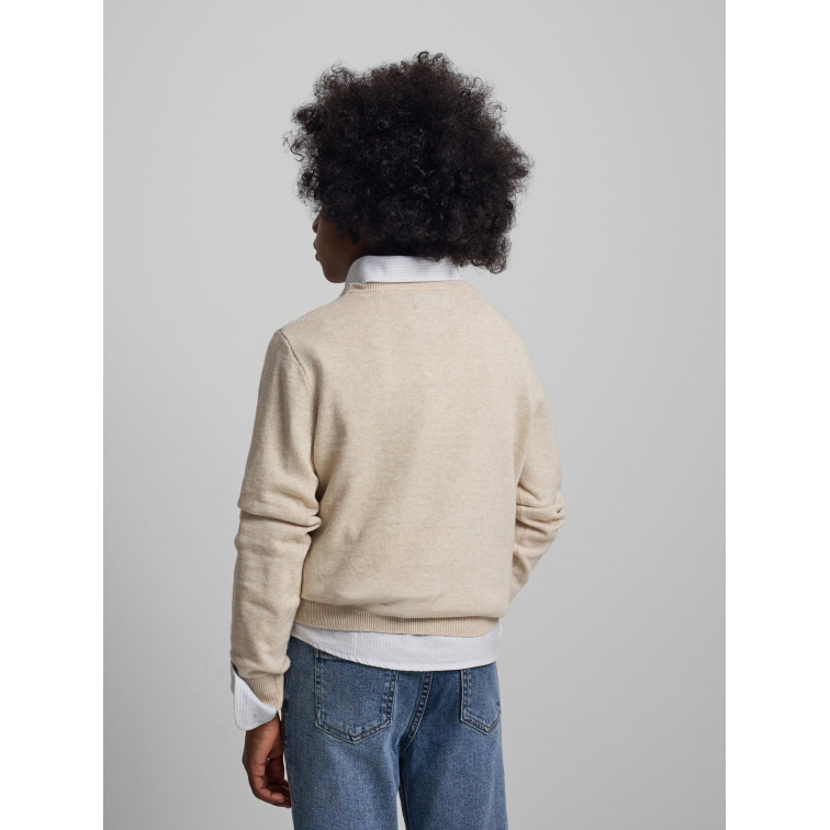 JERSEY PUNTO LOGO BORDADO NIÑO SILBON FIT REGULAR