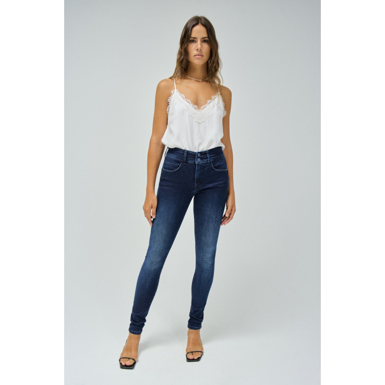 VAQUERO MUJER  SALSA JEANS SECRET SKINNY DARK COLOUR