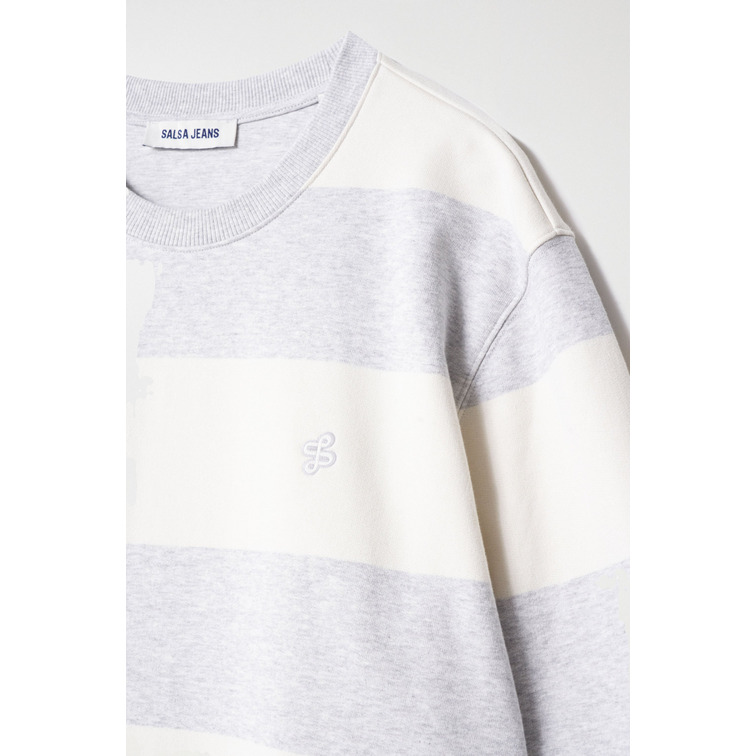 JERSEY HOMBRE  SALSA STRIPED SWEATSHIRT WITH CARBON