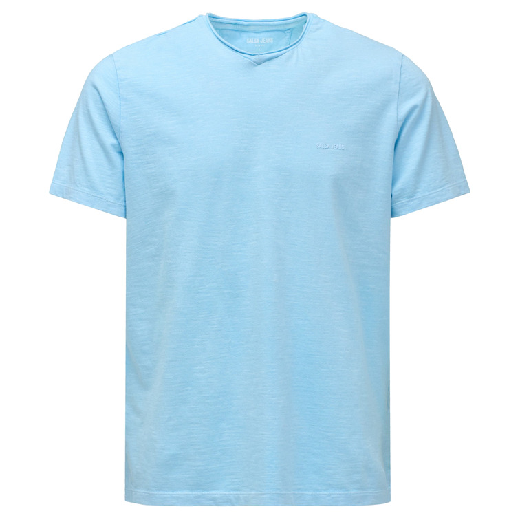 CAMISETA HOMBRE  SALSA JEANS T-SHIRT V NECK RAW EDGE SLIM F
