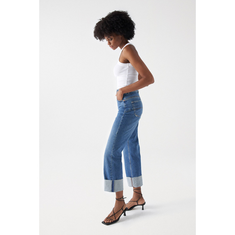VAQUERO RECTO MUJER SALSA JEANS EFECTO PUSH IN TIRO ALTO