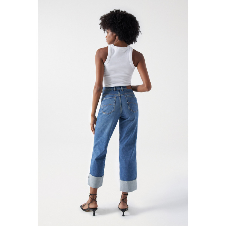 VAQUERO RECTO MUJER SALSA JEANS EFECTO PUSH IN TIRO ALTO