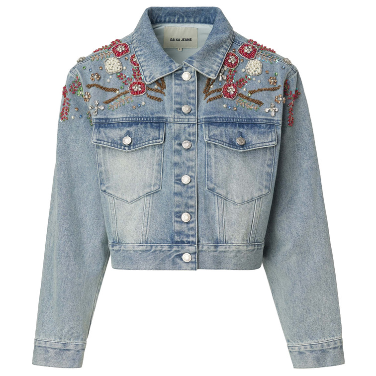 CAZADORA VAQUERA MUJER  SALSA TRUCKER JACKET WITH DETAILS