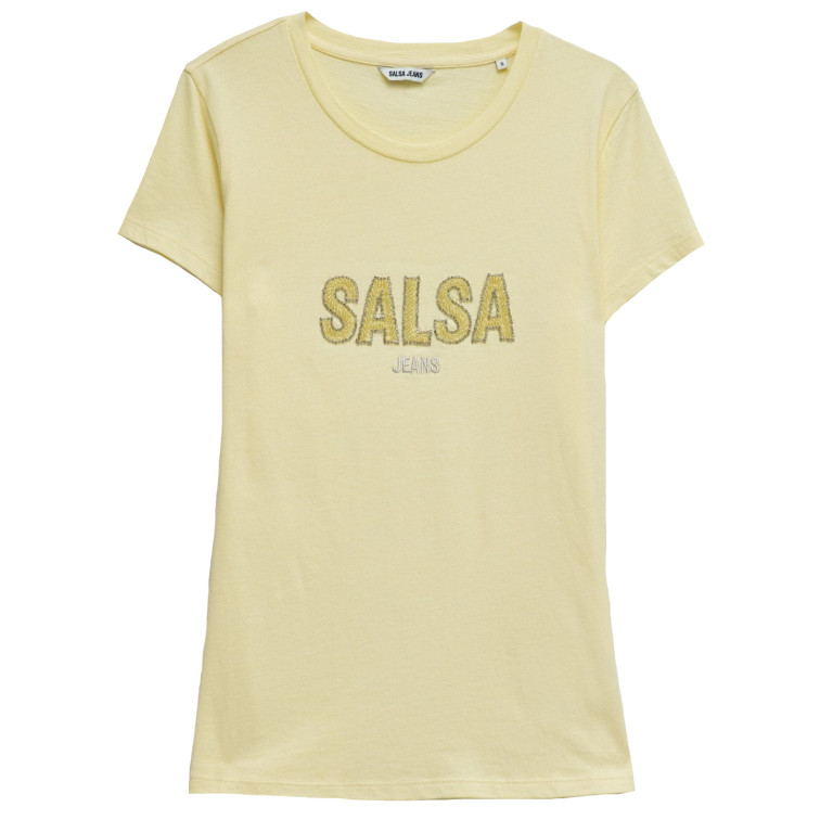 CAMISETA MUJER  SALSA JEANS INSTITUTIONAL BEADED BRANDING