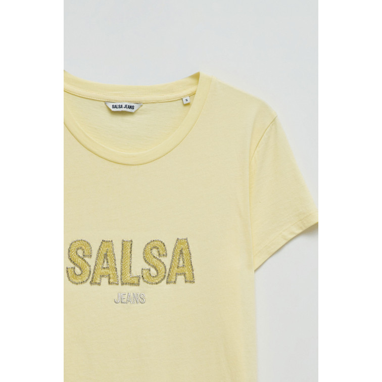 CAMISETA MUJER  SALSA JEANS INSTITUTIONAL BEADED BRANDING