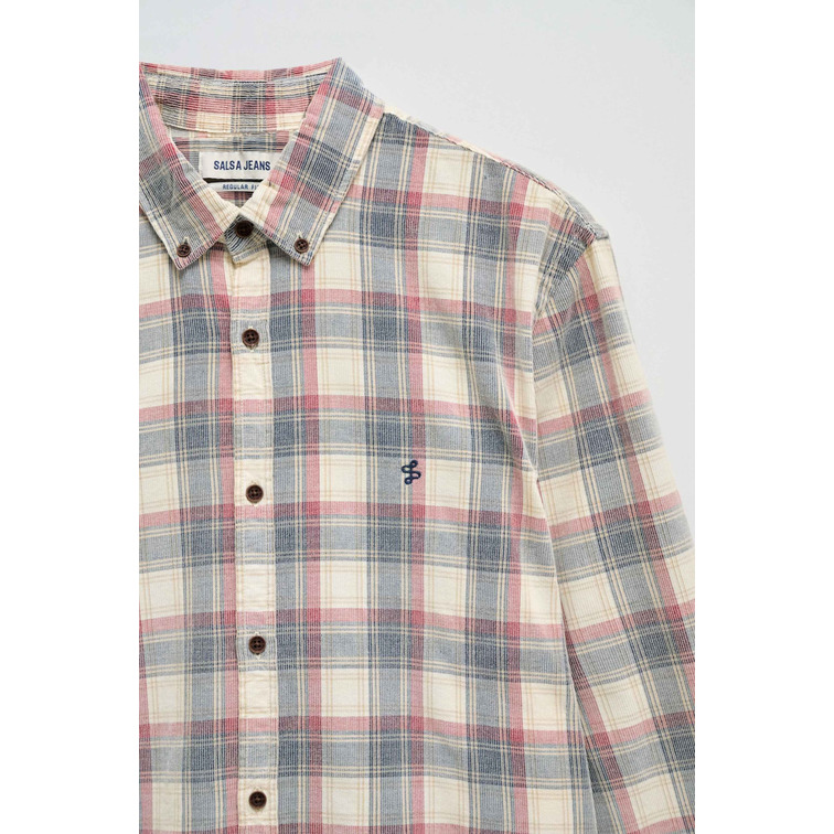 CAMISA DE PANA HOMBRE SALSA JEANS A CUADROS
