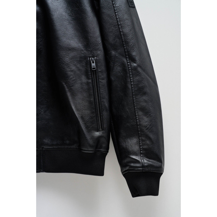 CAZADORA HOMBRE  SALSA JEANS HOODED FAKE LEATHER BOMBER JAC