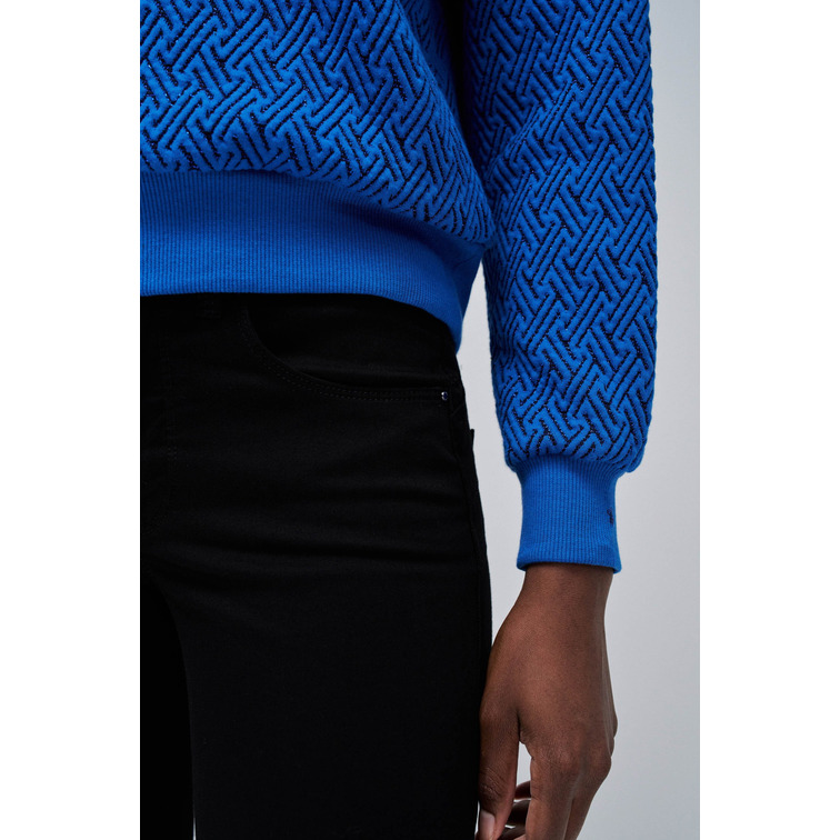 JERSEY DE PUNTO TEXTURIZADO MUJER SALSA JEANS CON BRILLO