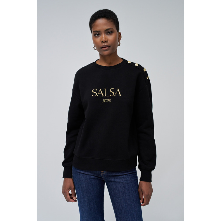 SUDADERA MUJER SALSA JEANS CON LOGO