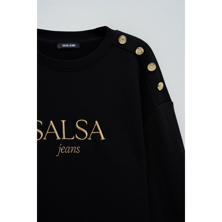 SUDADERA MUJER SALSA JEANS CON LOGO