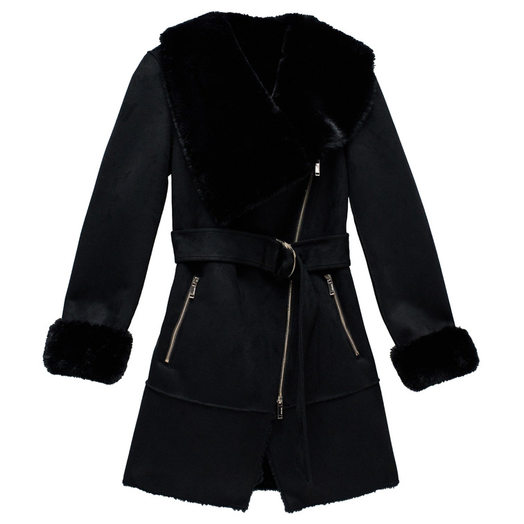 ABRIGO MUJER  SALSA JEANS LONG SHEARLING COAT