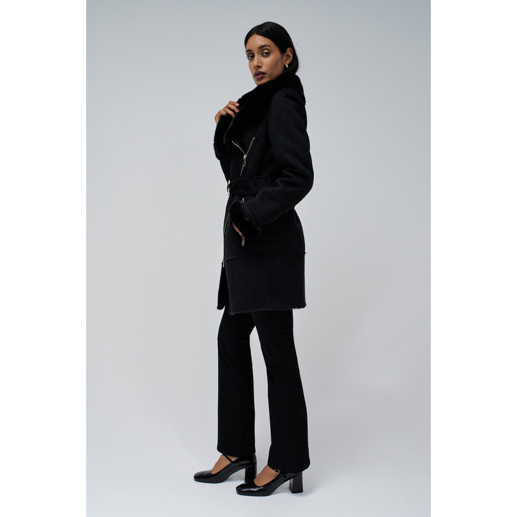 ABRIGO MUJER  SALSA JEANS LONG SHEARLING COAT
