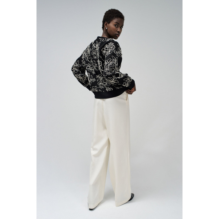 SUDADERA MUJER SALSA JEANS CON ESTAMPADO FLORAL TEXTURIZADO