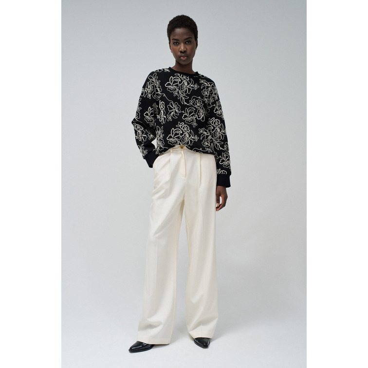 SUDADERA MUJER SALSA JEANS CON ESTAMPADO FLORAL TEXTURIZADO