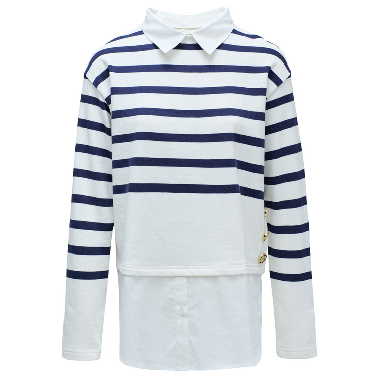 SUDADERA MUJER SALSA JEANS COMBINADA CON CAMISA