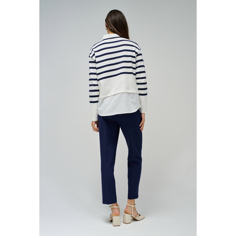 SUDADERA MUJER SALSA JEANS COMBINADA CON CAMISA