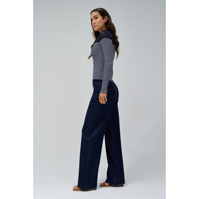 JERSEY A RAYAS MUJER SALSA JEANS CON TRANSPARENCIA