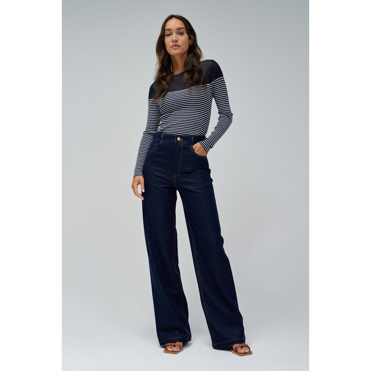 JERSEY A RAYAS MUJER SALSA JEANS CON TRANSPARENCIA