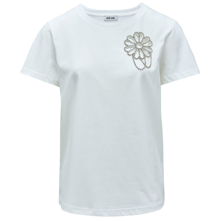 CAMISETA MUJER SALSA JEANS CON RECORTE FLORAL