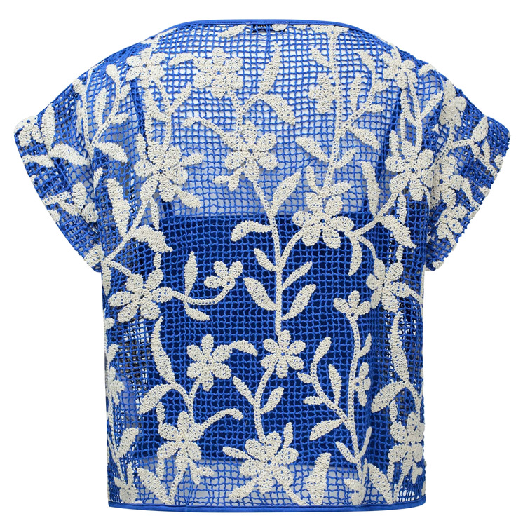 CAMISETA MUJER  SALSA JEANS CROCHET SWEATER WITH FLORAL EM