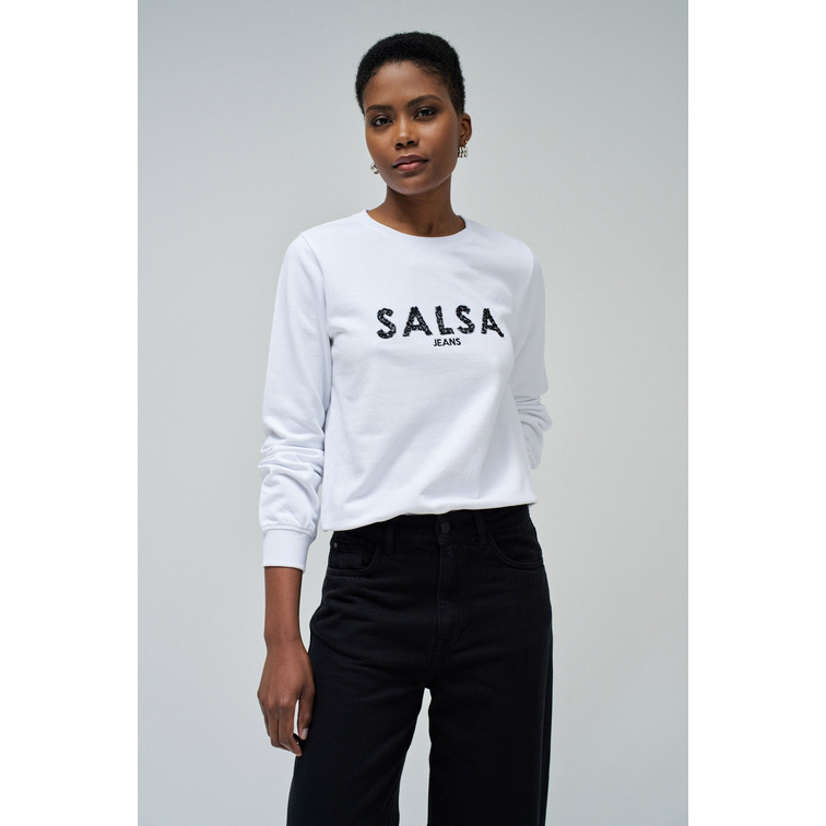 SUDADERA MUJER SALSA JEANS CON LOGOTIPO
