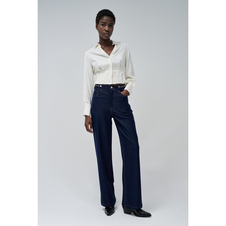 PANTALON MUJER SALSA JEANS EN LIGHTDENIM PANTS DETALLE CADENAS