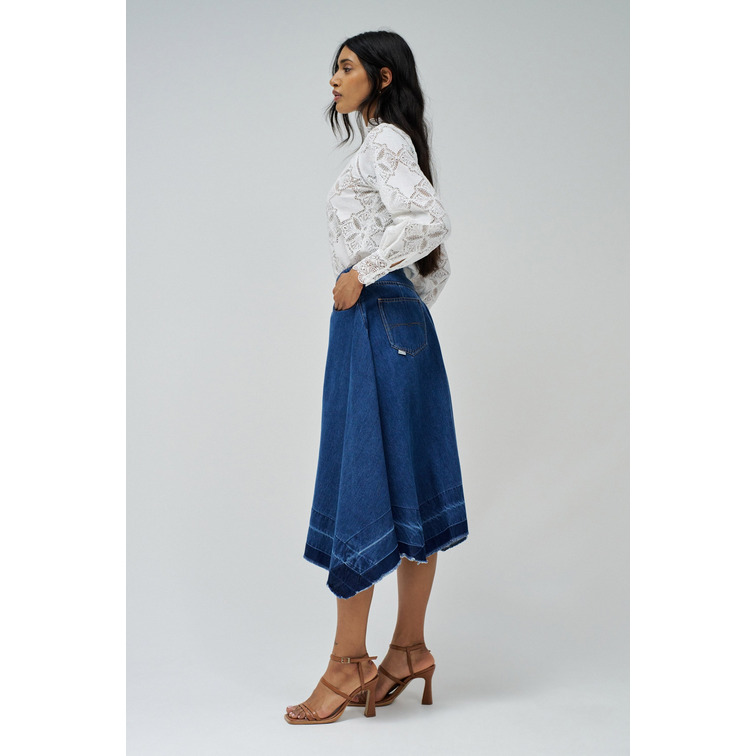 FALDA MIDI VAQUERA MUJER SALSA JEANS TRUE