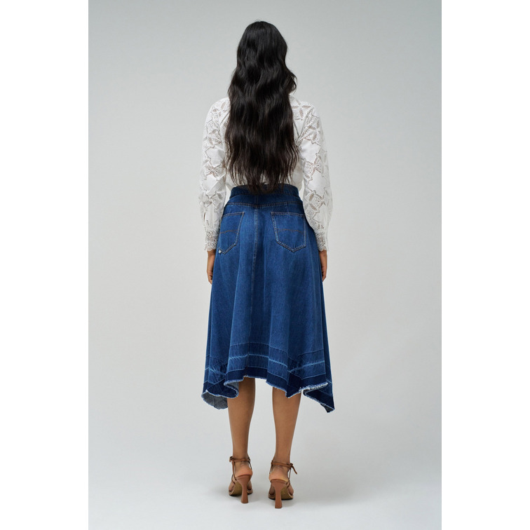 FALDA MIDI VAQUERA MUJER SALSA JEANS TRUE