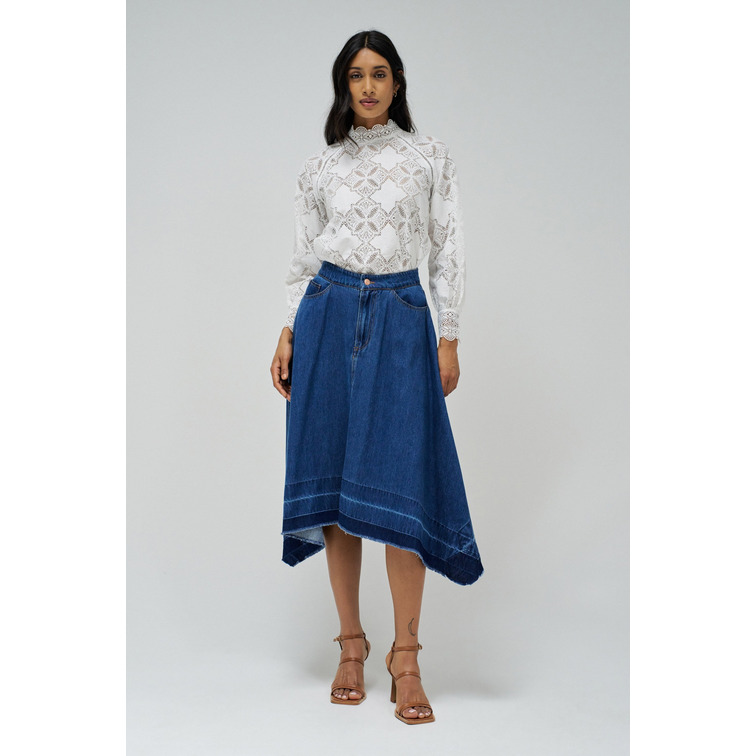 FALDA MIDI VAQUERA MUJER SALSA JEANS TRUE