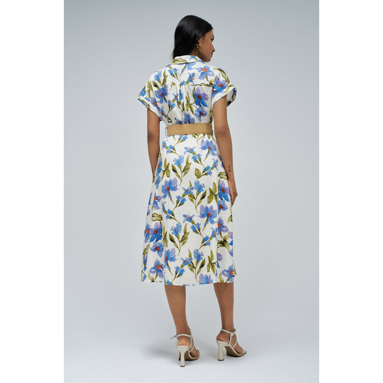 VESTIDO MUJER  SALSA JEANS LINEN SHIRT DRESS W/FRONT BUTT