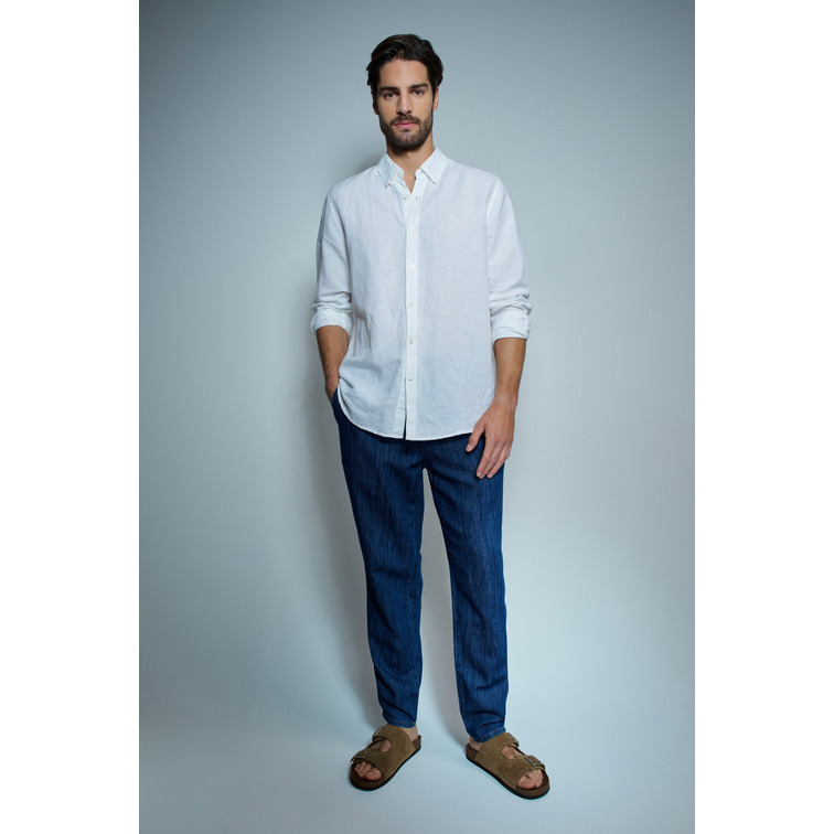 VAQUERO HOMBRE  SALSA JEANS TAPERED JOGGER DARK WASH LIGHT
