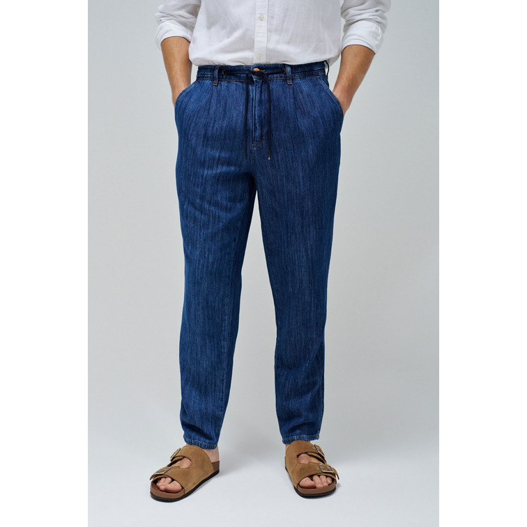 VAQUERO HOMBRE  SALSA JEANS TAPERED JOGGER DARK WASH LIGHT