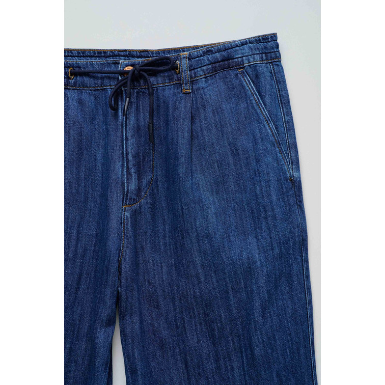 VAQUERO HOMBRE  SALSA JEANS TAPERED JOGGER DARK WASH LIGHT