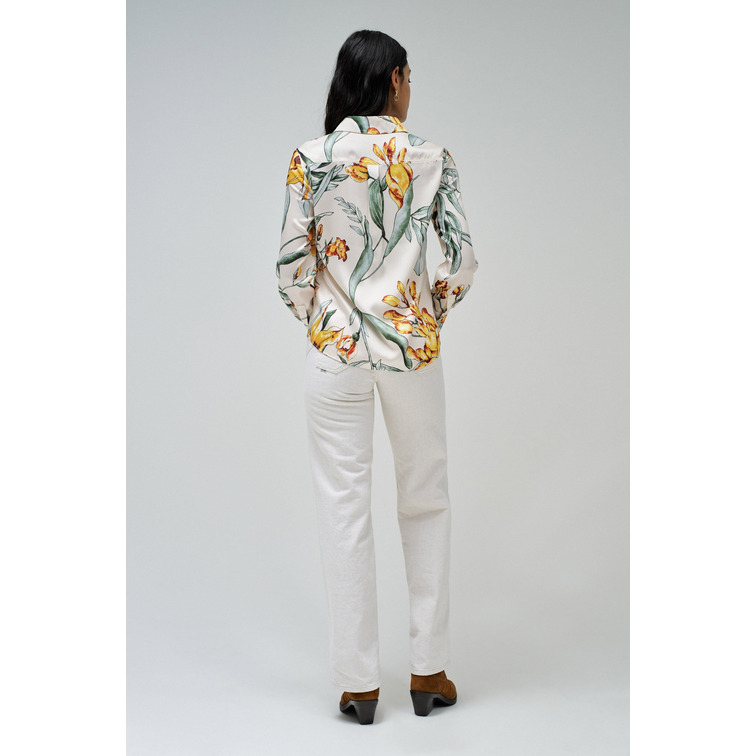 CAMISA SATINADA MUJER SALSA JEANS CON ESTAMPADO