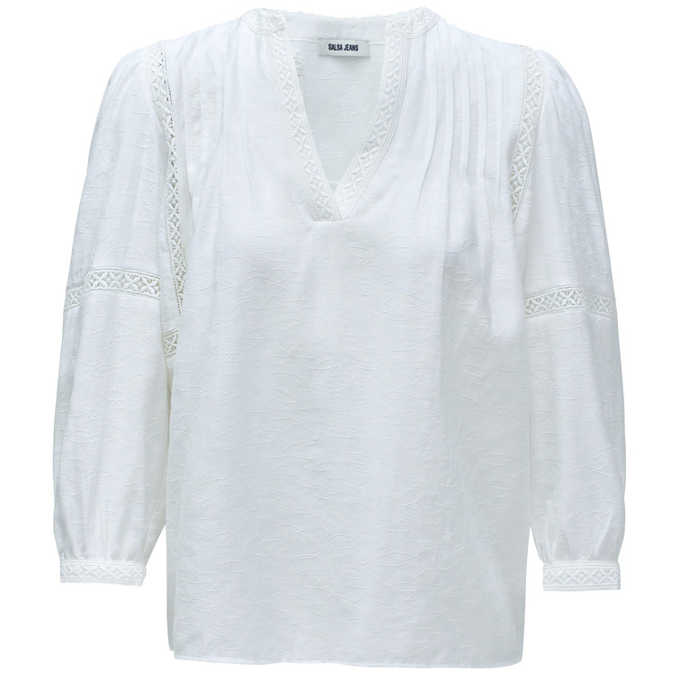 CAMISA MUJER  SALSA JEANS BLOUSE W/LACE DETAILS & JACQUA