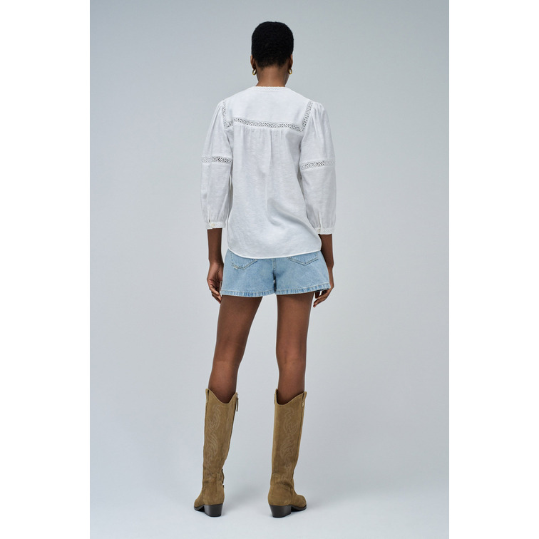 CAMISA MUJER  SALSA JEANS BLOUSE W/LACE DETAILS & JACQUA