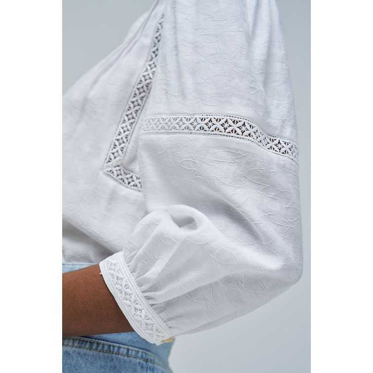 CAMISA MUJER  SALSA JEANS BLOUSE W/LACE DETAILS & JACQUA