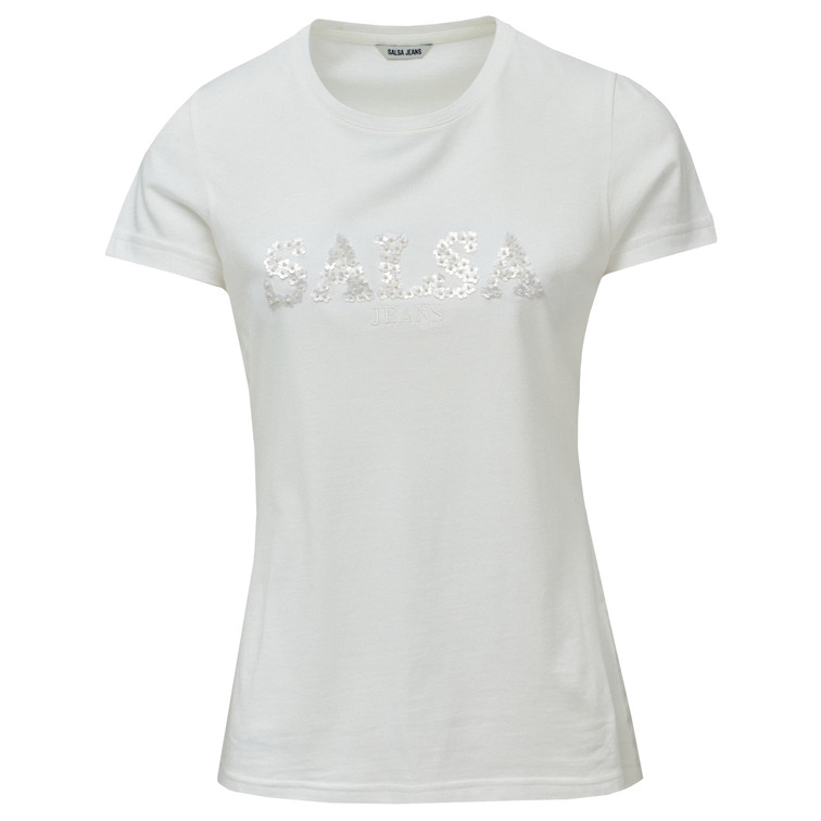 CAMISETA MUJER SALSA JEANS CON BRANDING FLORAL