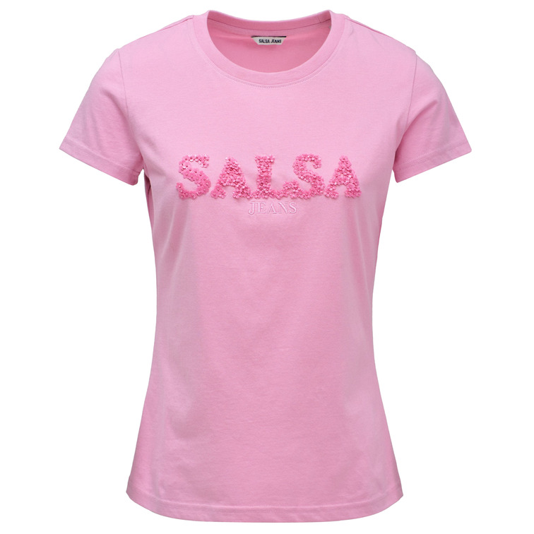 CAMISETA MUJER SALSA JEANS CON BRANDING FLORAL
