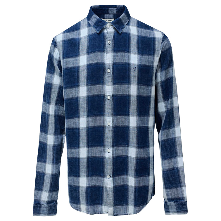 CAMISA HOMBRE  SALSA JEANS SLIM FIT SHIRT INDIGO PLAID